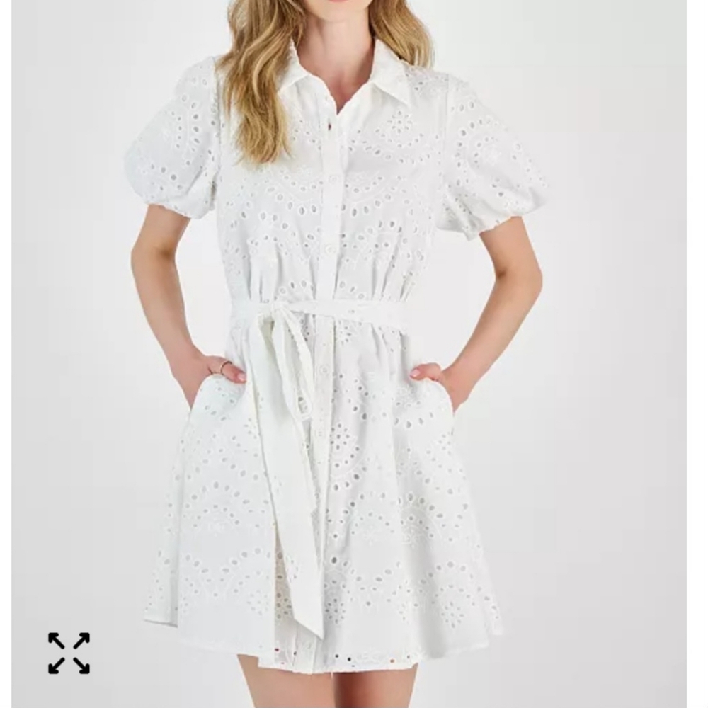 Sam Edelman White Eyelet Mini Dress